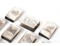 Lot Of Twelve Engraved 900 Silver Matchbook Covers