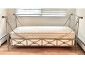 French Maison Jansen Style Polished Stainless Steel Day Bed 
