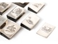 Lot Of Twelve Engraved 900 Silver Matchbook Covers
