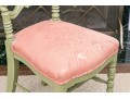Vintage Faux Paint Decorated Carved Side Chair