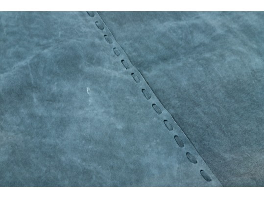 Lovely Grey Suede And Woven Large Triangular Shawl, Fringed, OSFA