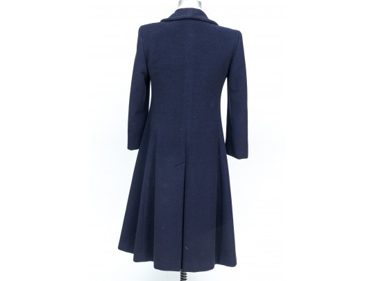 Armani Collezioni Blue Wool Coat, Size 8