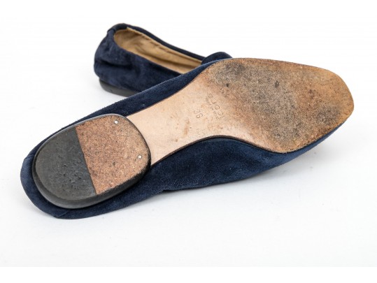 Gucci Dark Blue Flats, Size 36