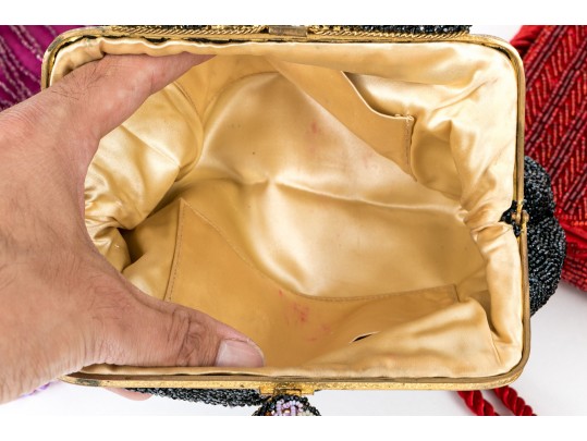 Lot Of Three Fun Beaded Vintage Bags