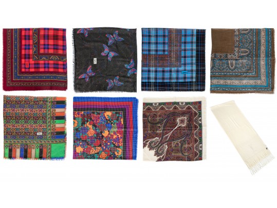 Eight Yves Saint Laurent Scarves