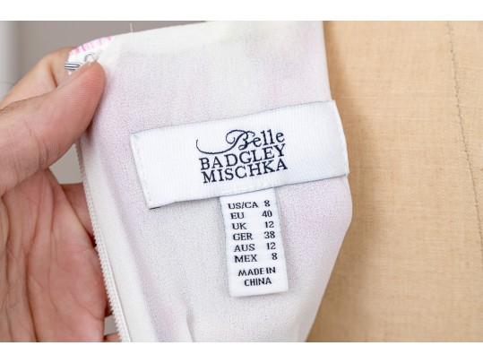 Belle By Badgley Mischka Pretty Colorful High Low Dress, Size 8