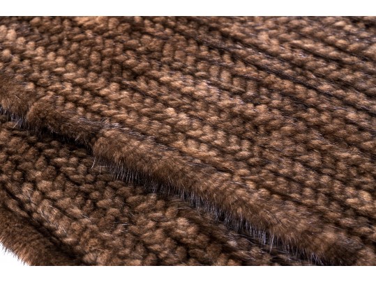 Rich Dark Brown Fur Scarf