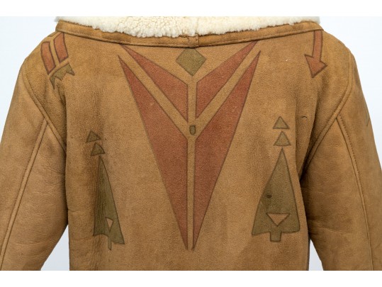Ralph Lauren Southwestern Motif Shearling Jacket