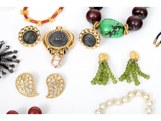 Large Lot Of Colorful And Interesting Fashion Jewelry