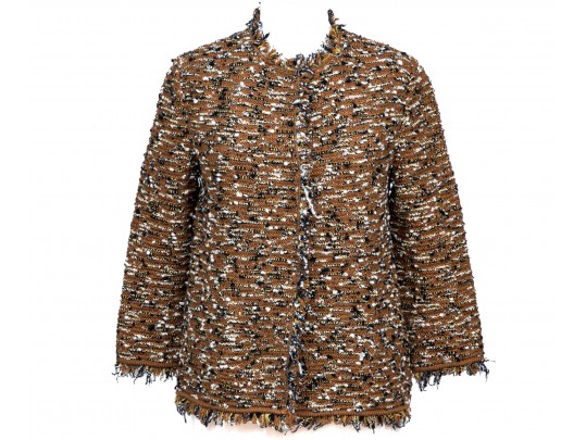 Missoni Brown, Black And White Tweed Style Jacket, Size 10