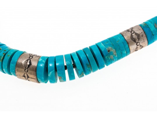 Stunning Turquoise Heishi Necklace