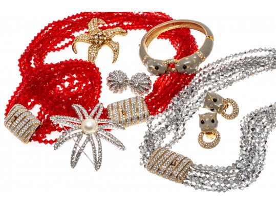 Group Of Colorful Ciner Fashion Jewelry