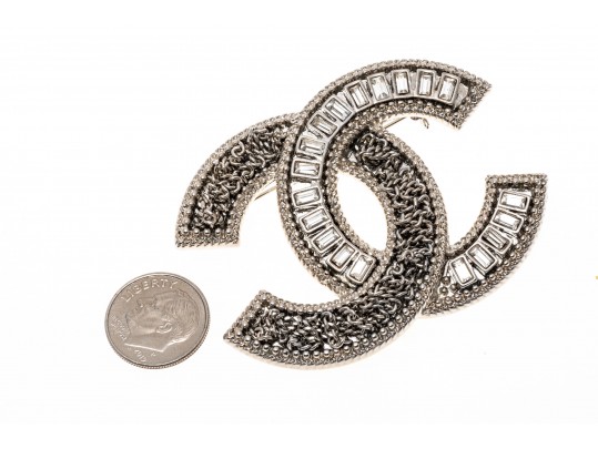 Stylish Chanel Logo Brooch