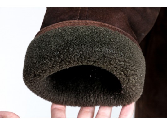 Oscar De La Renta Brown Suede Coat