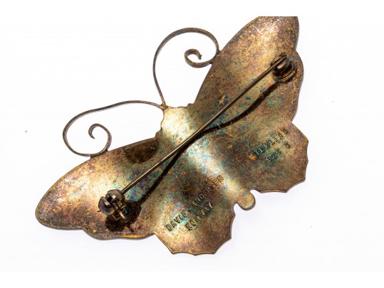 Group Of Sterling Silver Jewelry, Necklace, Brooches, Earrings, Ring And Locket