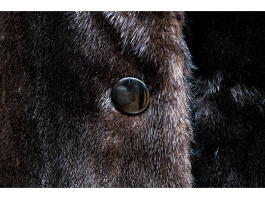 Short Dark Brown Fur Jacket