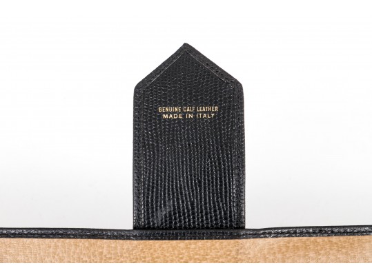 Bergdorf Goodman Handsome Black Leather Portfolio Envelope