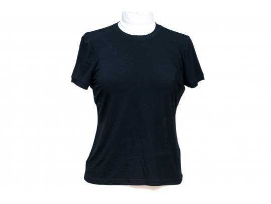 Giorgio Armani Black Viscose And Elastane T-shirt, Size 44