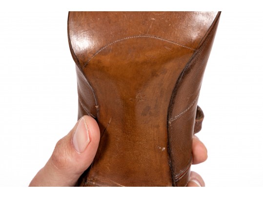 Pair Of 1920's Ladies Brown Leather Heels