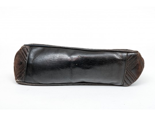 Bruno Magli Brown Quilted Leather Shoulder Bag