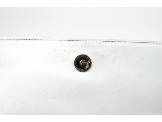 Ferragamo Handsome Ivory Patent Leather Shoulder Bag*