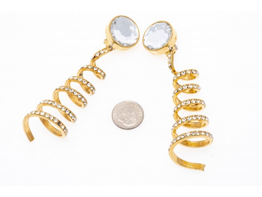 Stylish Valentino 'Night' Spiral Drop Earrings