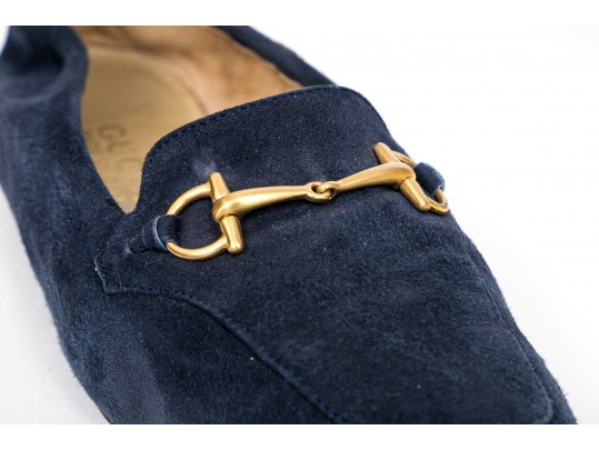 Gucci Dark Blue Flats, Size 36