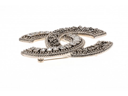 Stylish Chanel Logo Brooch