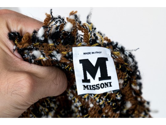 Missoni Brown, Black And White Tweed Style Jacket, Size 10