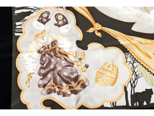 Lot Of Two Handsome Silk Scarves, Including Salvatore Ferragamo