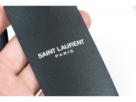 Yves St. Laurent Lovely Blue Marine Monogrammed Front Shoulder Bag, $1219- Retail