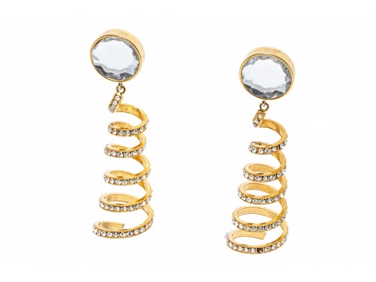 Stylish Valentino 'Night' Spiral Drop Earrings