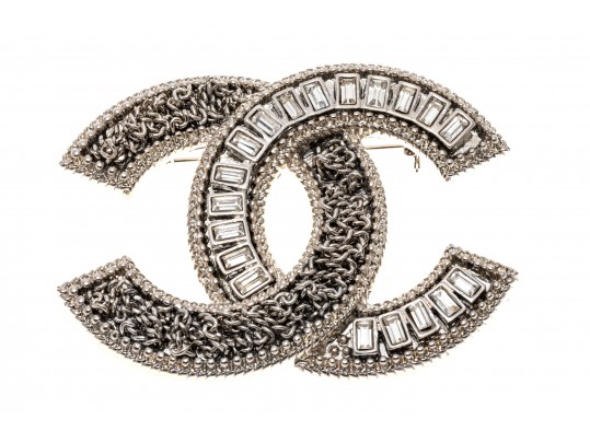 Stylish Chanel Logo Brooch