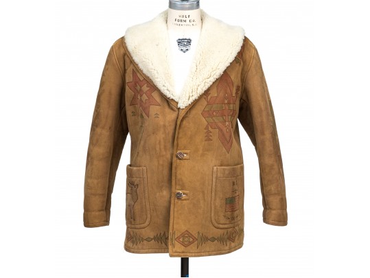 Ralph Lauren Southwestern Motif Shearling Jacket