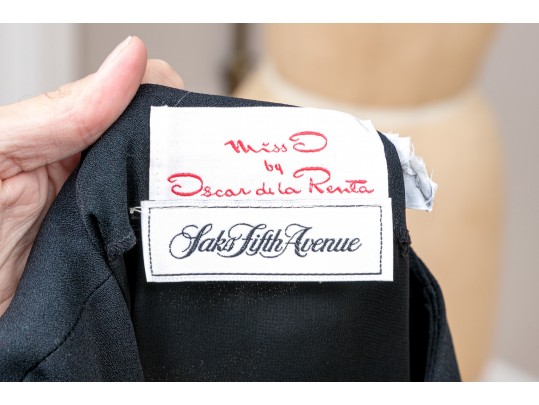 Miss O By Oscar De La Renta Striking Ivory And Black Long Dress, Size 10