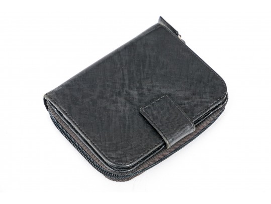 Prada Handsome Black Saffiano Leather Wallet