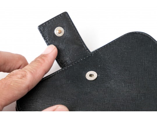 Prada Handsome Black Saffiano Leather Wallet