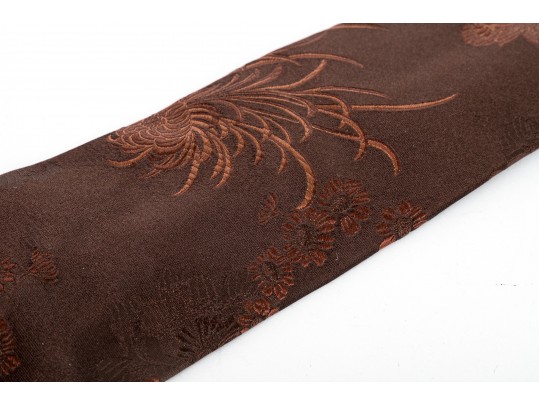 Valentino Luxurious Brown 100% Silk Neck Tie