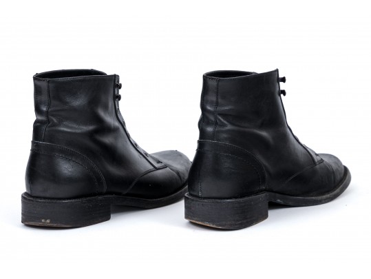Saint Laurent Lot Of Three Black Leather Boots, Sizes 38 To 38 1/2, See Conditions