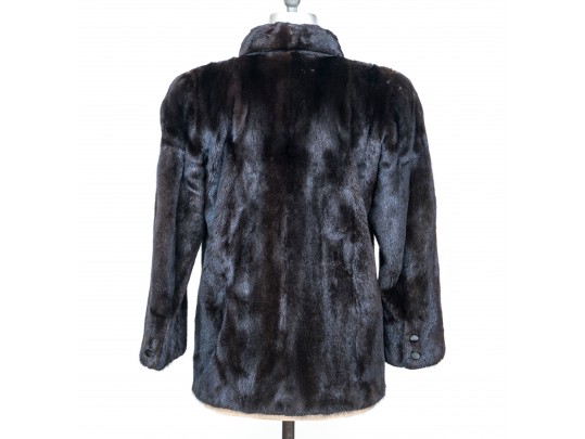 Short Dark Brown Fur Jacket