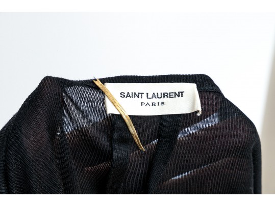 Saint Laurent Black Short Sleeved One Pocket T-shirt, Size M