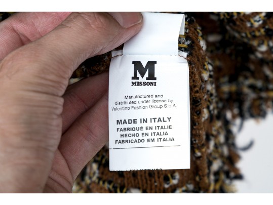 Missoni Brown, Black And White Tweed Style Jacket, Size 10