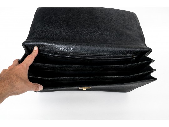 Gucci Handsome Black Leather Briefcase