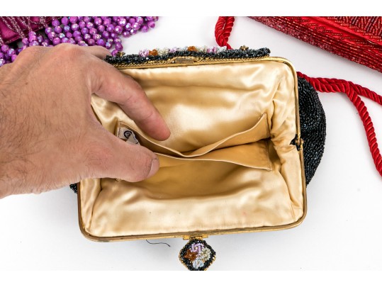 Lot Of Three Fun Beaded Vintage Bags