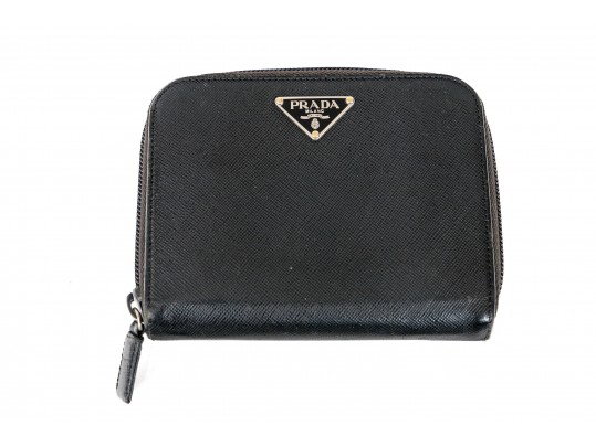 Prada Handsome Black Saffiano Leather Wallet