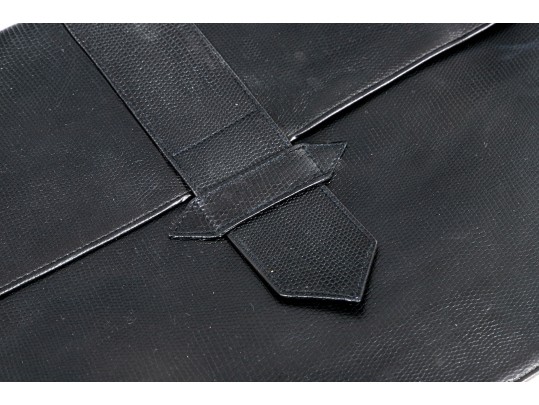 Bergdorf Goodman Handsome Black Leather Portfolio Envelope