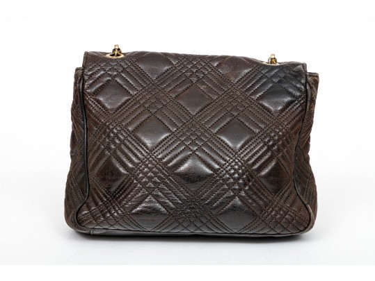 Bruno Magli Brown Quilted Leather Shoulder Bag