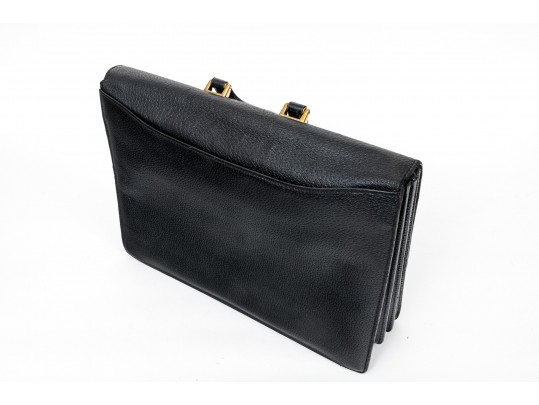 Gucci Handsome Black Leather Briefcase