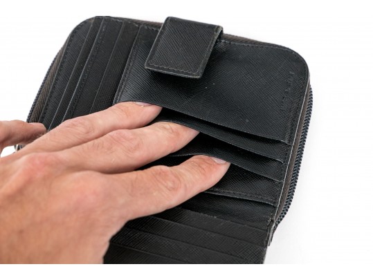 Prada Handsome Black Saffiano Leather Wallet