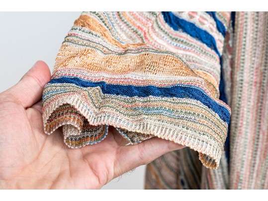 Missoni Pretty Drawstring Tank Top And Matching Cardigan Sweater Set, Size 10